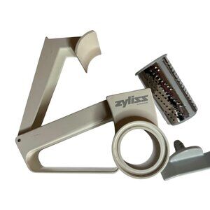 Zyliss Plastic Cheese Grater Rotary Restaurant Style, White Switzerland Made